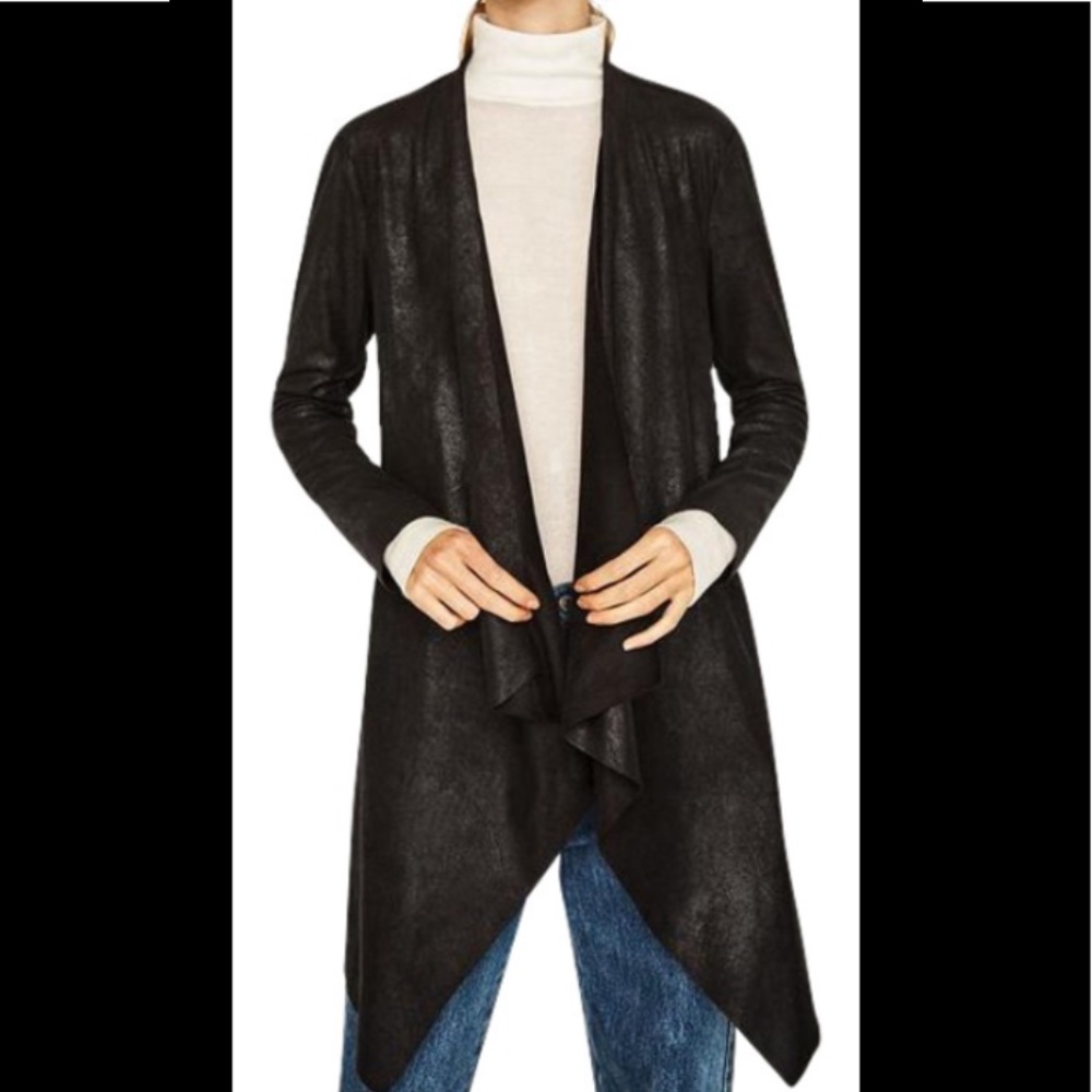 Zara draped suede jacket size xs